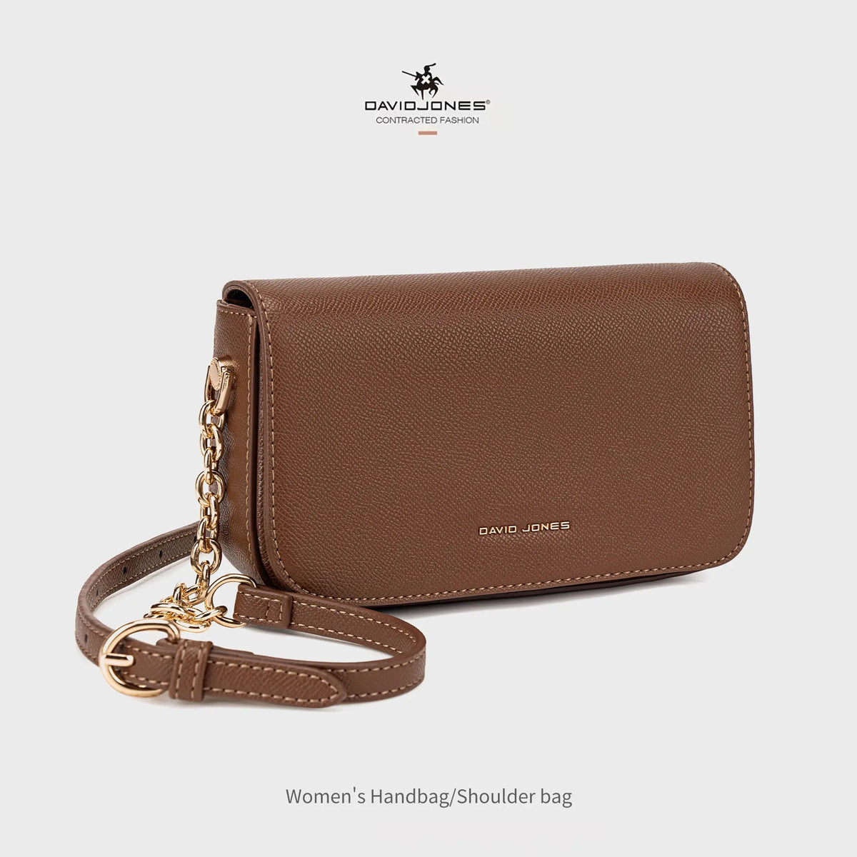 Petit Sac Bandoulière Femme à Rabat et Chaîne Dorée