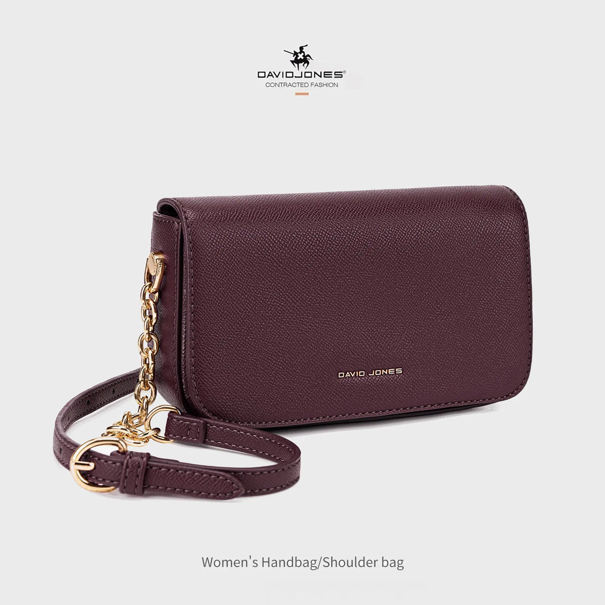 Petit Sac Bandoulière Femme à Rabat et Chaîne Dorée