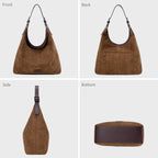 Grand Sac Hobo Souple Effet Daim