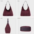 Grand Sac Hobo Souple Effet Daim