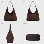 Grand Sac Hobo Souple Effet Daim