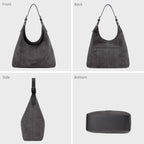 Grand Sac Hobo Souple Effet Daim