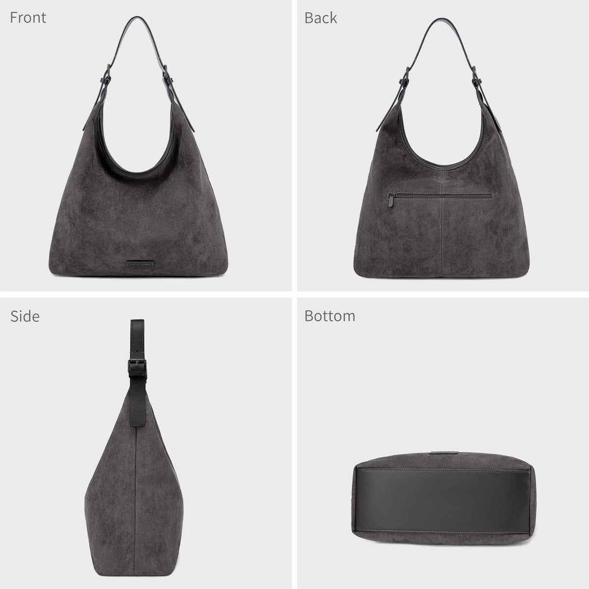 Grand Sac Hobo Souple Effet Daim