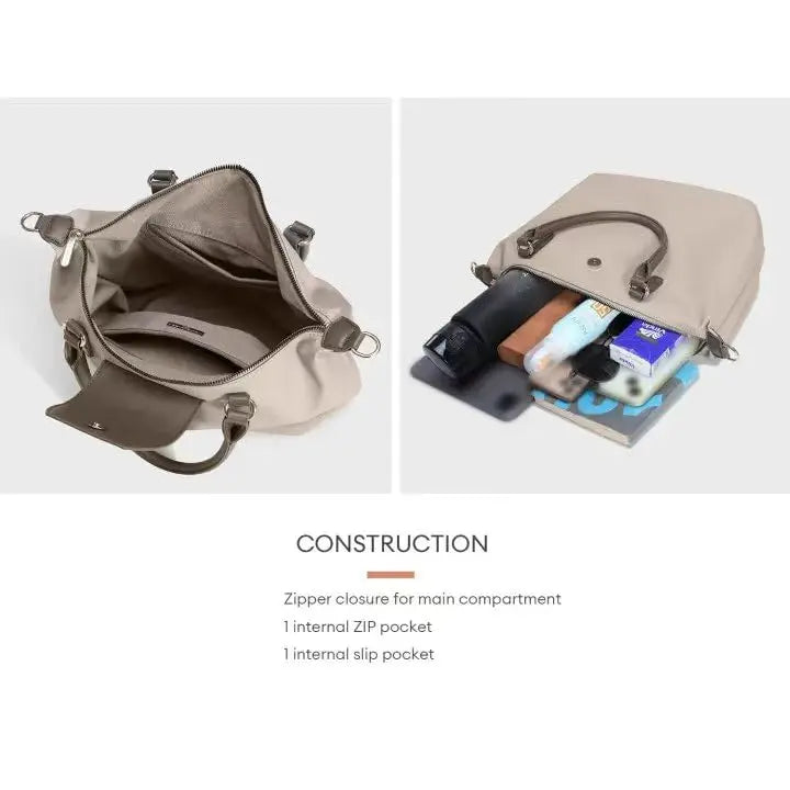 Sac à Main Cabas en Nylon Souple avec Bandoulière Capacité Moyenne David Jones