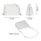 Petit sac bandoulière chaîne semi-rigide David Jones
