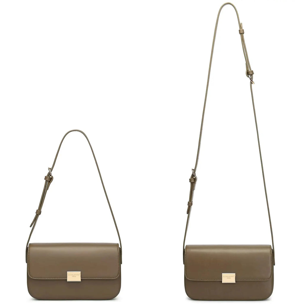 Petit sac bandoulière rabat rigide David Jones