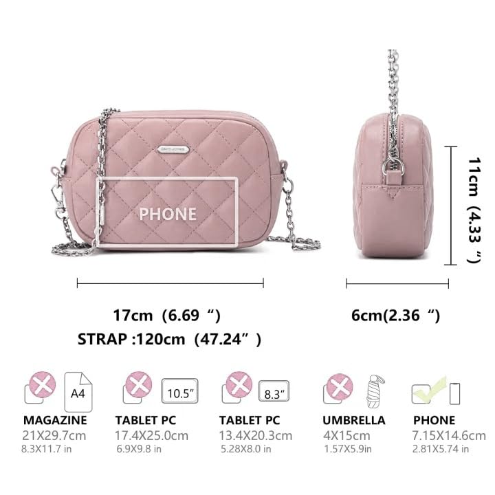 Mini sac bandoulière matelassé chaine David Jones
