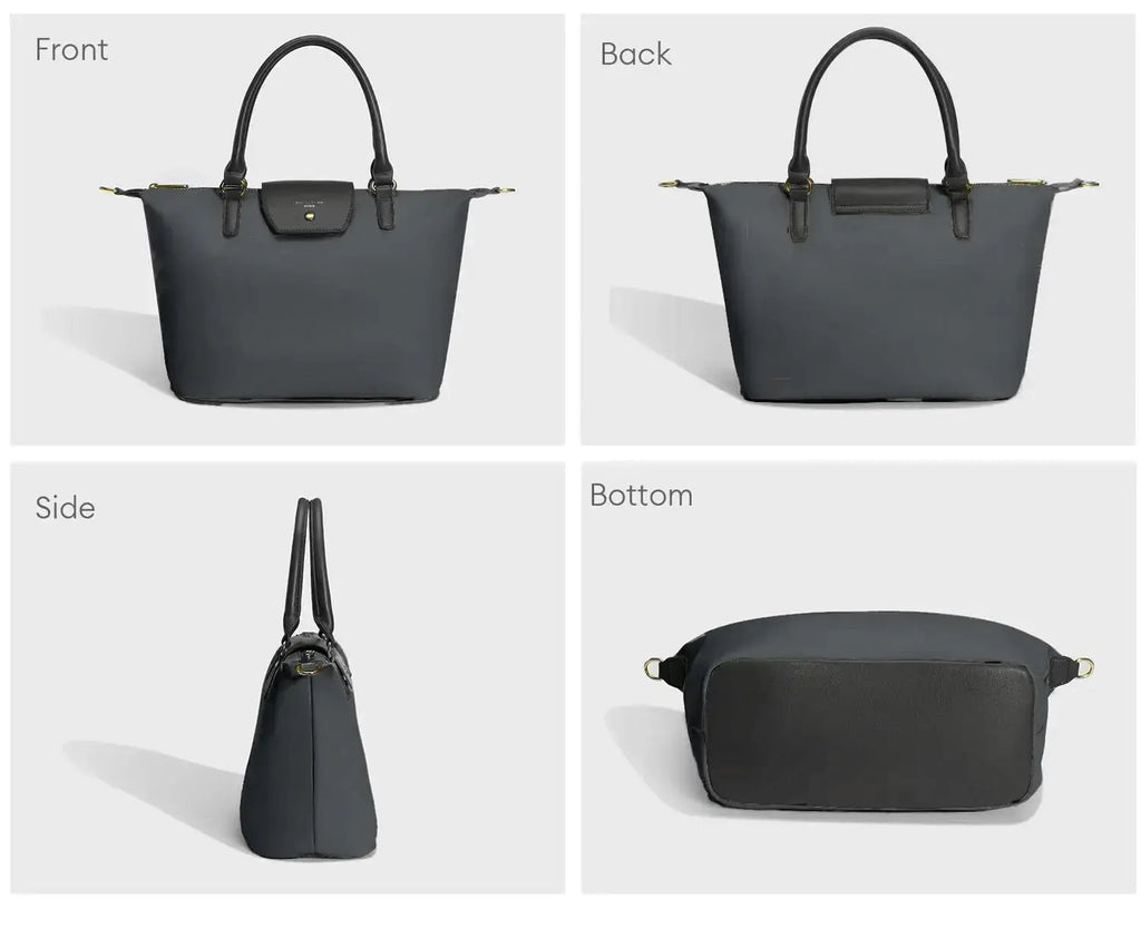 Sac à Main Cabas en Nylon Souple avec Bandoulière Capacité Moyenne David Jones