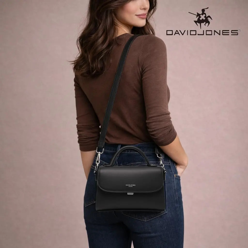 Sac bandoulière besace rabat David Jones