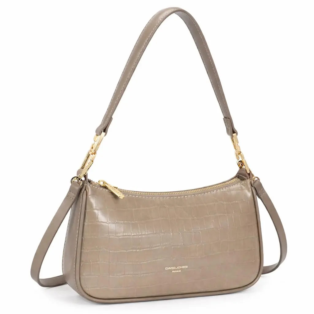 Petit sac bandoulière crocodile David Jones