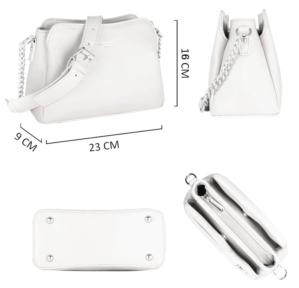 Petit sac bandoulière 3 compartiments David Jones