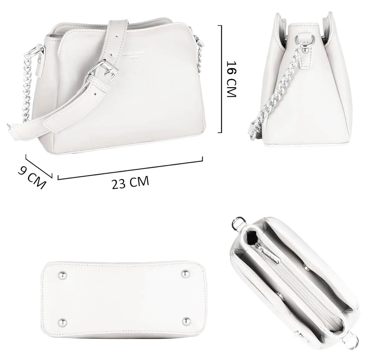 Petit sac bandoulière 3 compartiments David Jones