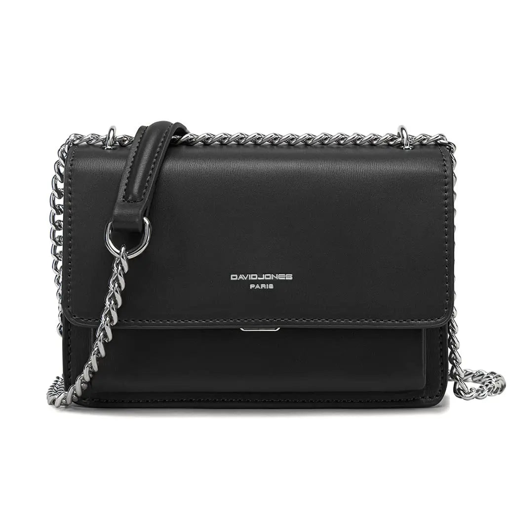 Sac bandoulière chaîne rabat David Jones
