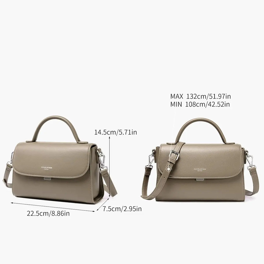 Sac bandoulière besace rabat David Jones