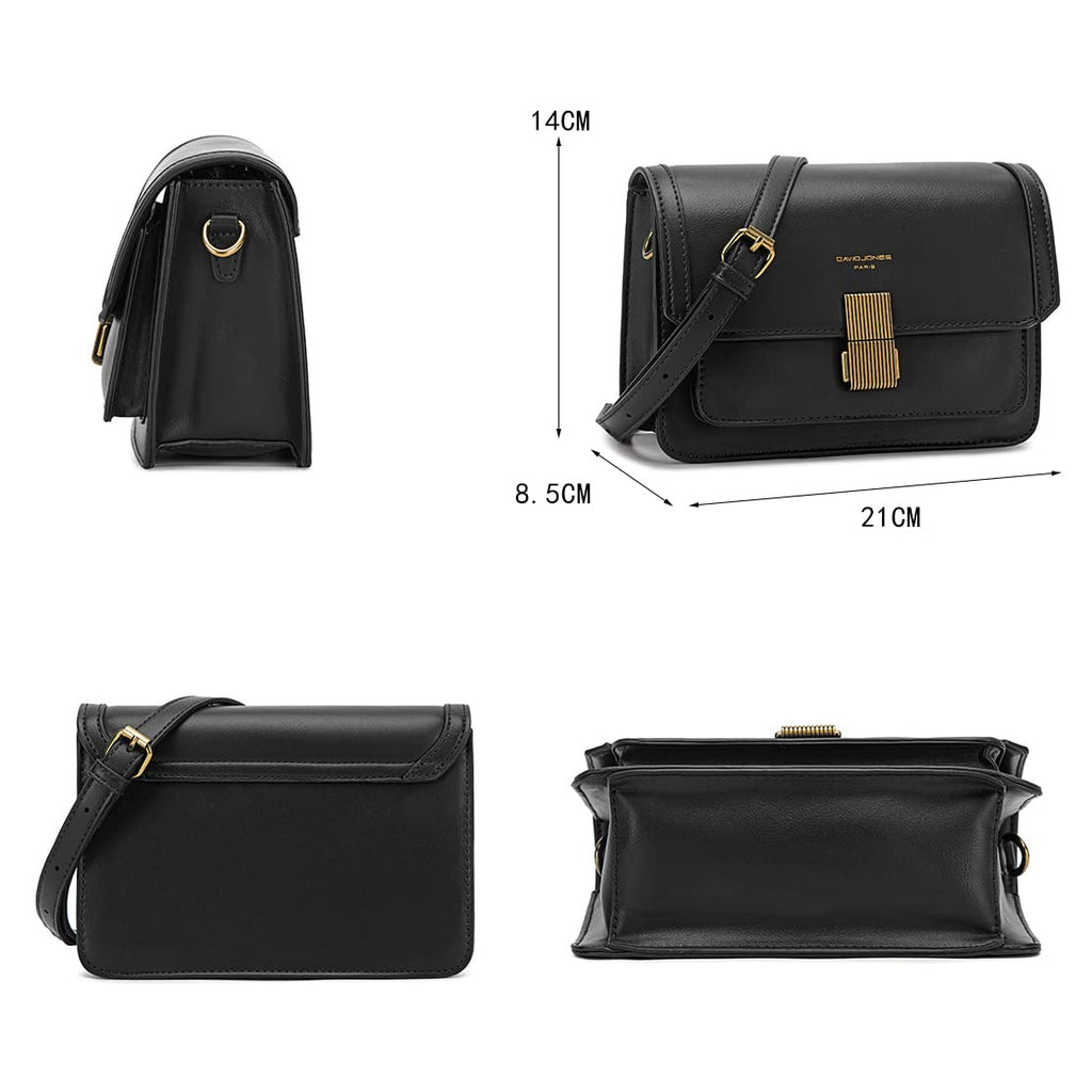 Petit sac bandoulière rabat David Jones
