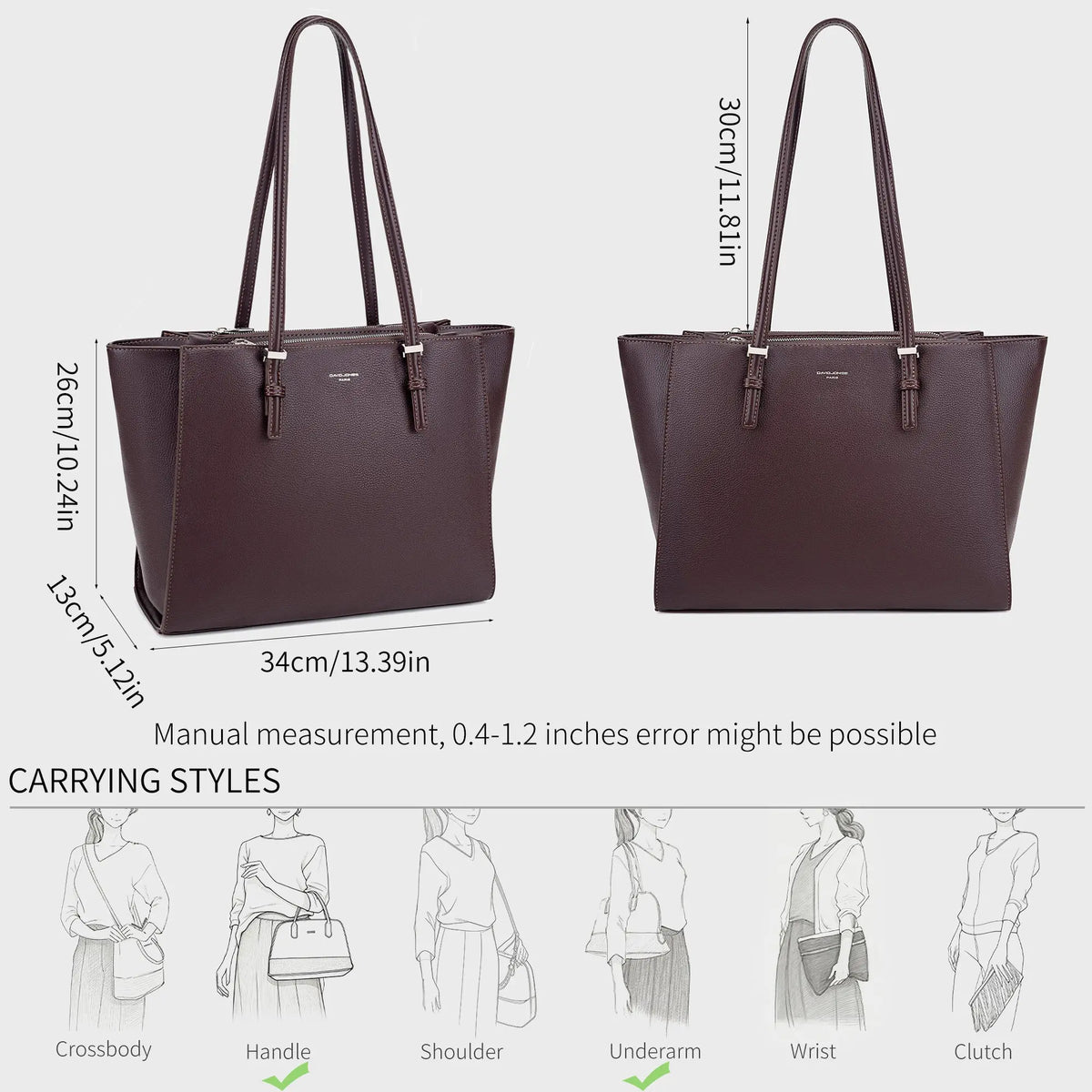 Grand Sac Cabas à 5 Compartiments