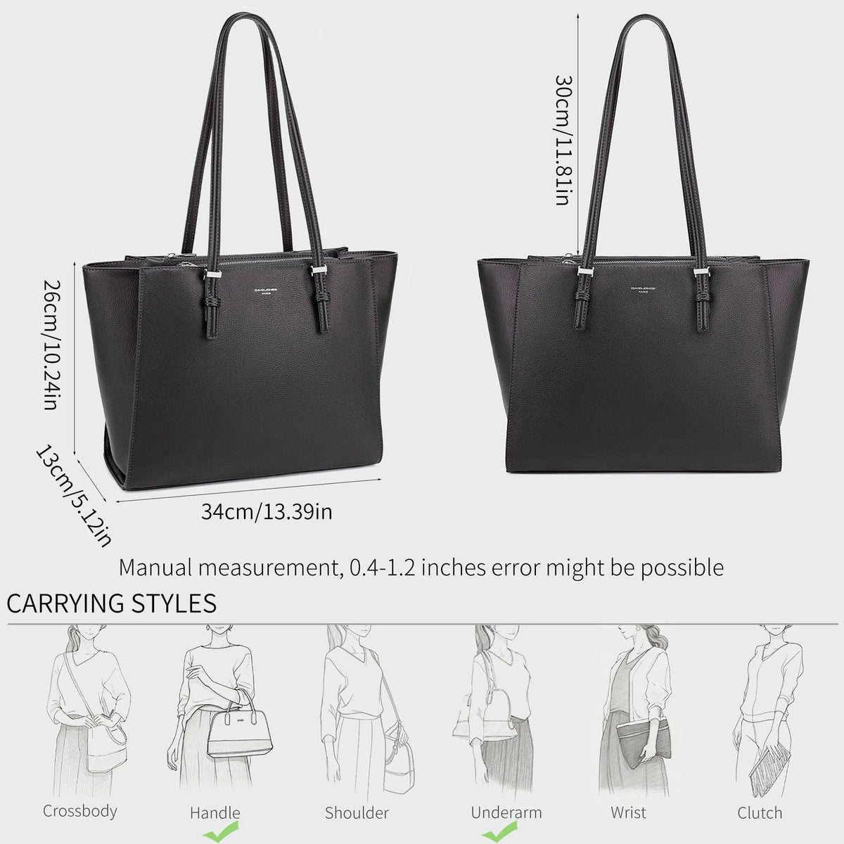 Grand Sac Cabas à 5 Compartiments