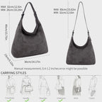 Grand Sac Hobo Souple Effet Daim