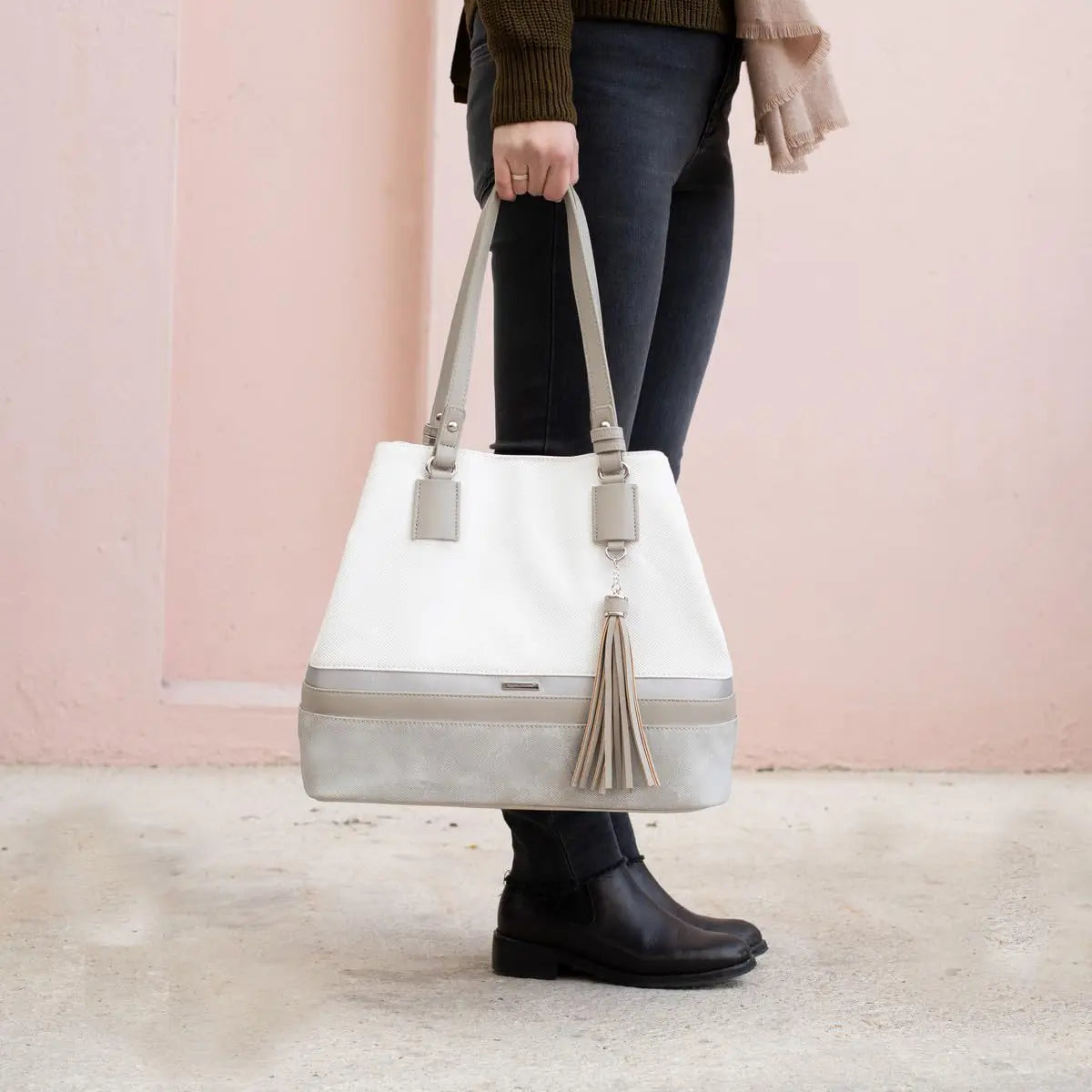 Sac à main grande capacité souple David Jones