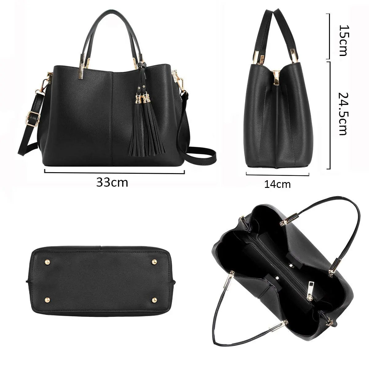 Sac à main femme tricolore pompon CRAZYCHIC