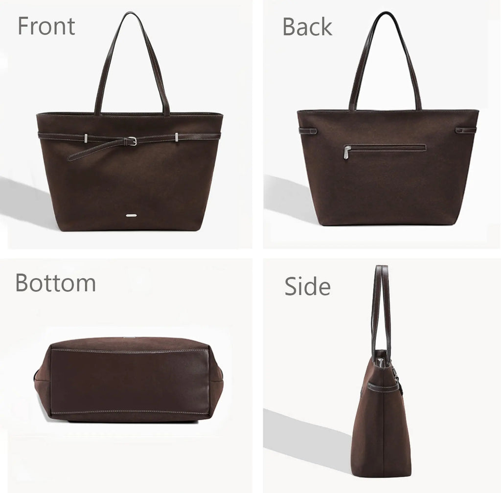Grand sac à main shopping daim David Jones