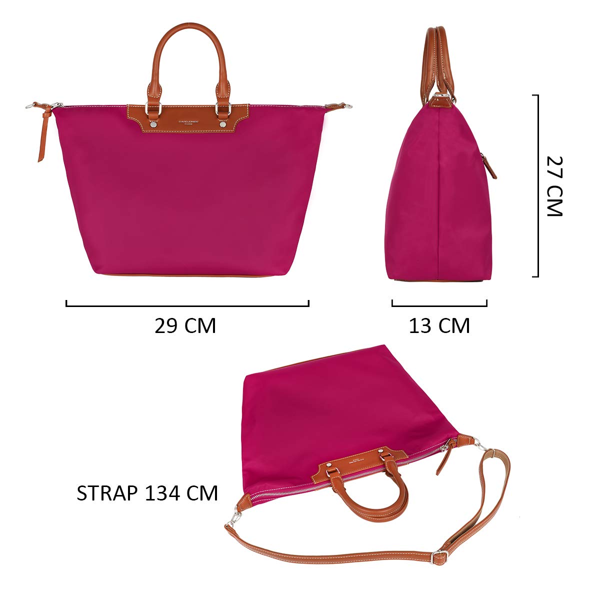 Sac à main cabas nylon David Jones