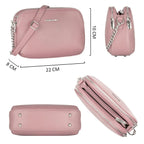 Sac bandoulière multipoche à 3 compartiments David Jones