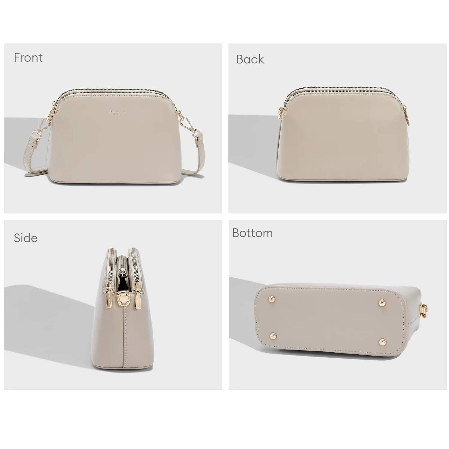 Petit sac bandoulière 3 zip poches David Jones