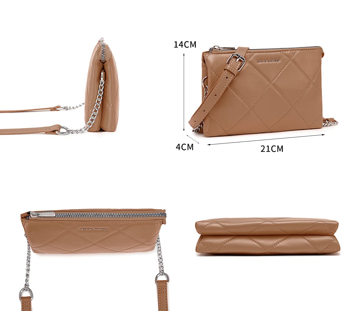Petite pochette bandoulière matelassé David Jones