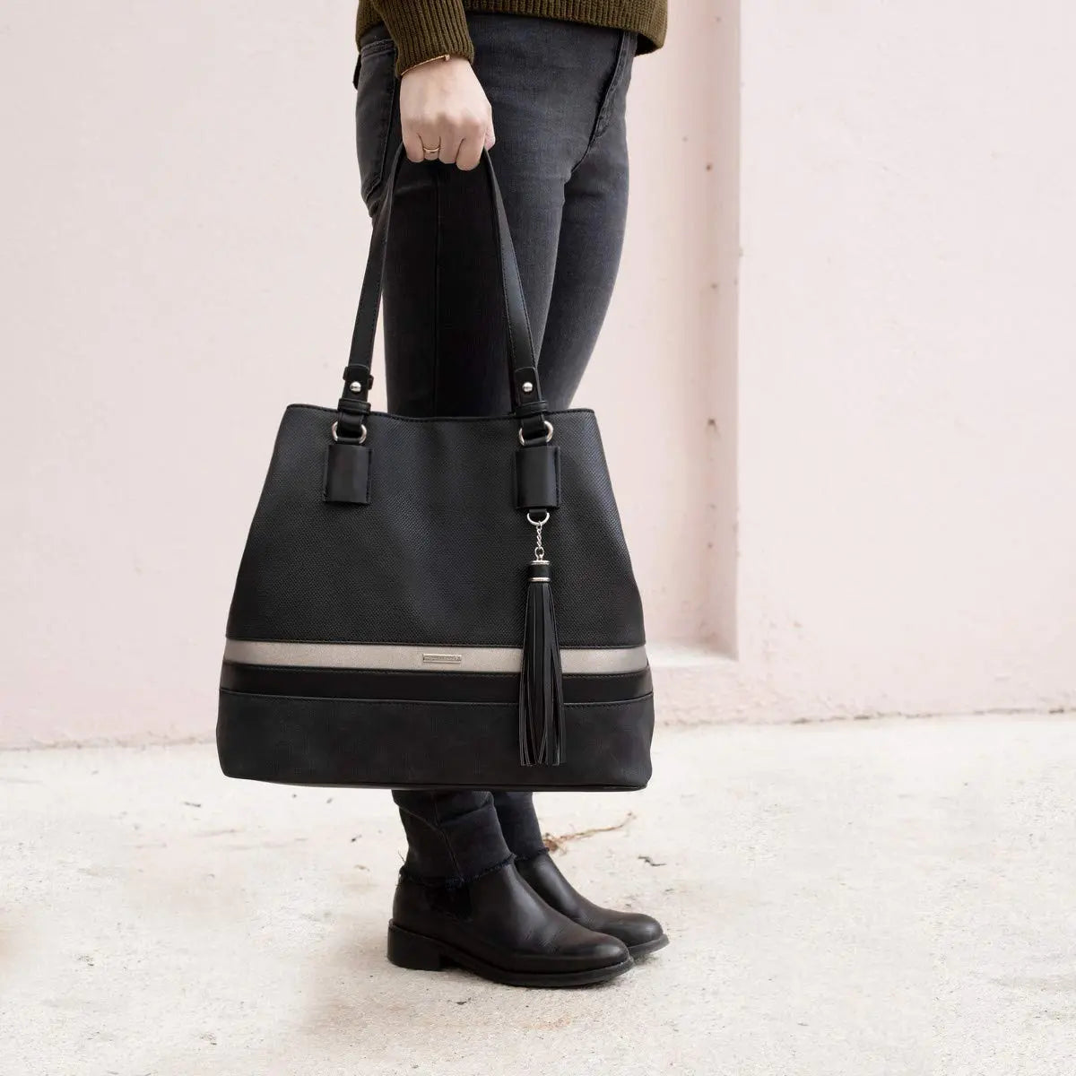 Sac à main grande capacité souple David Jones