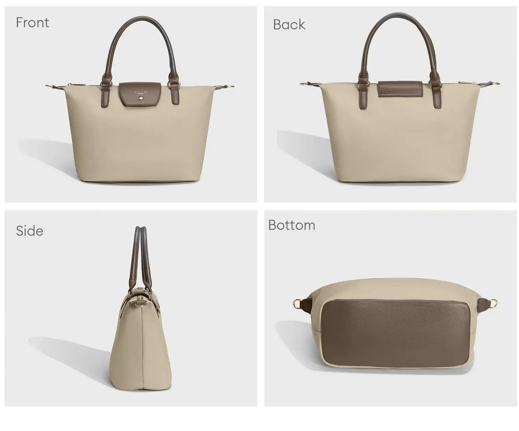 Sac à Main Cabas en Nylon Souple avec Bandoulière Capacité Moyenne David Jones