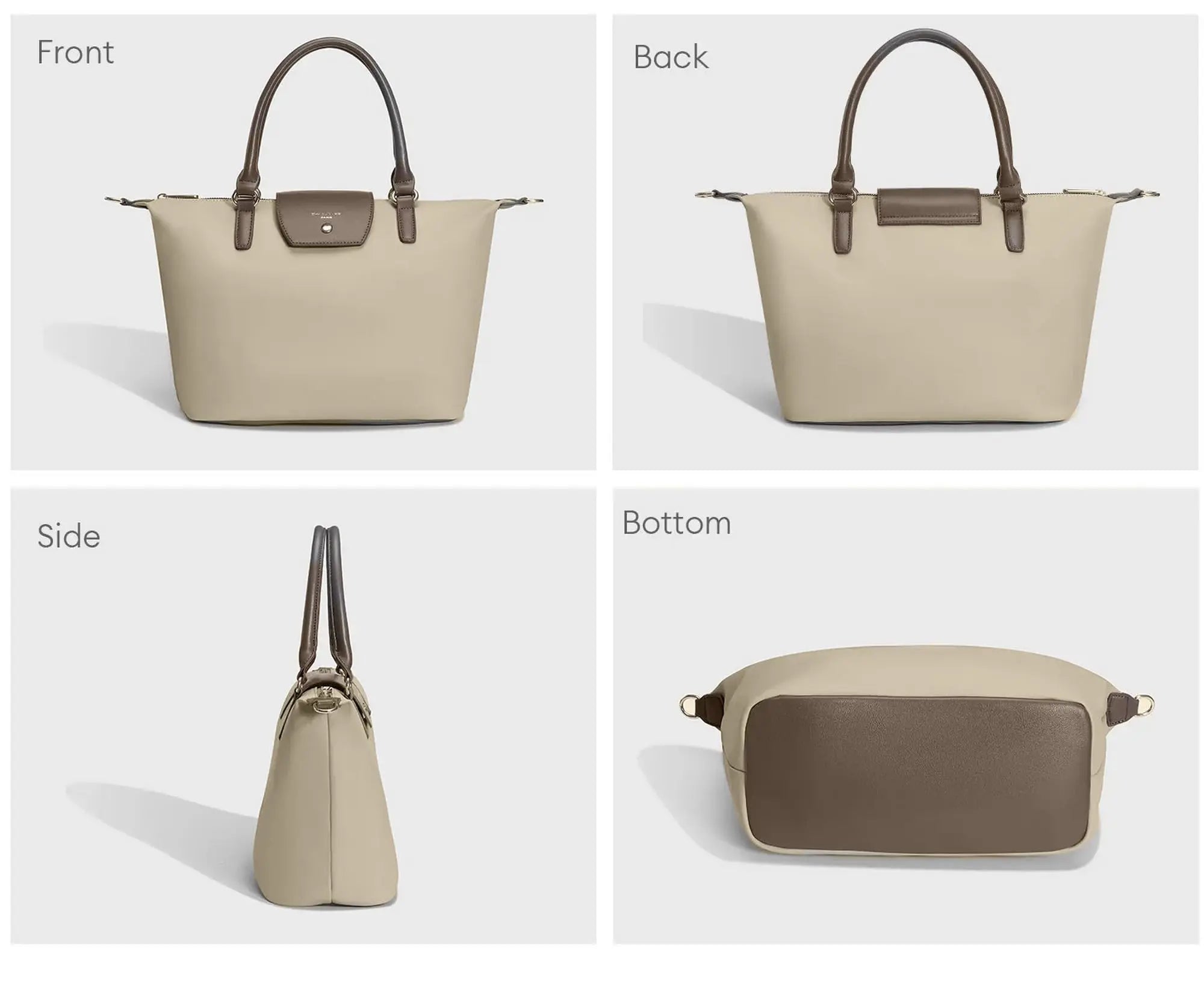 Sac à Main Cabas en Nylon Souple avec Bandoulière Capacité Moyenne David Jones