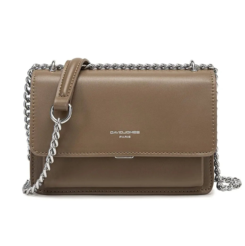 Sac bandoulière chaîne rabat David Jones
