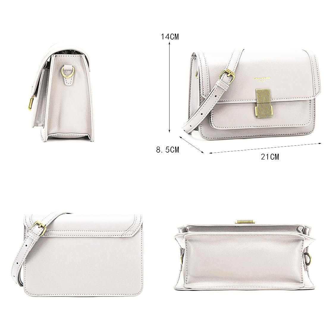 Petit sac bandoulière rabat David Jones