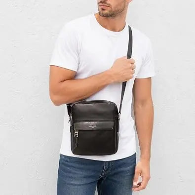 Sacoche homme style cuir véritable David Jones