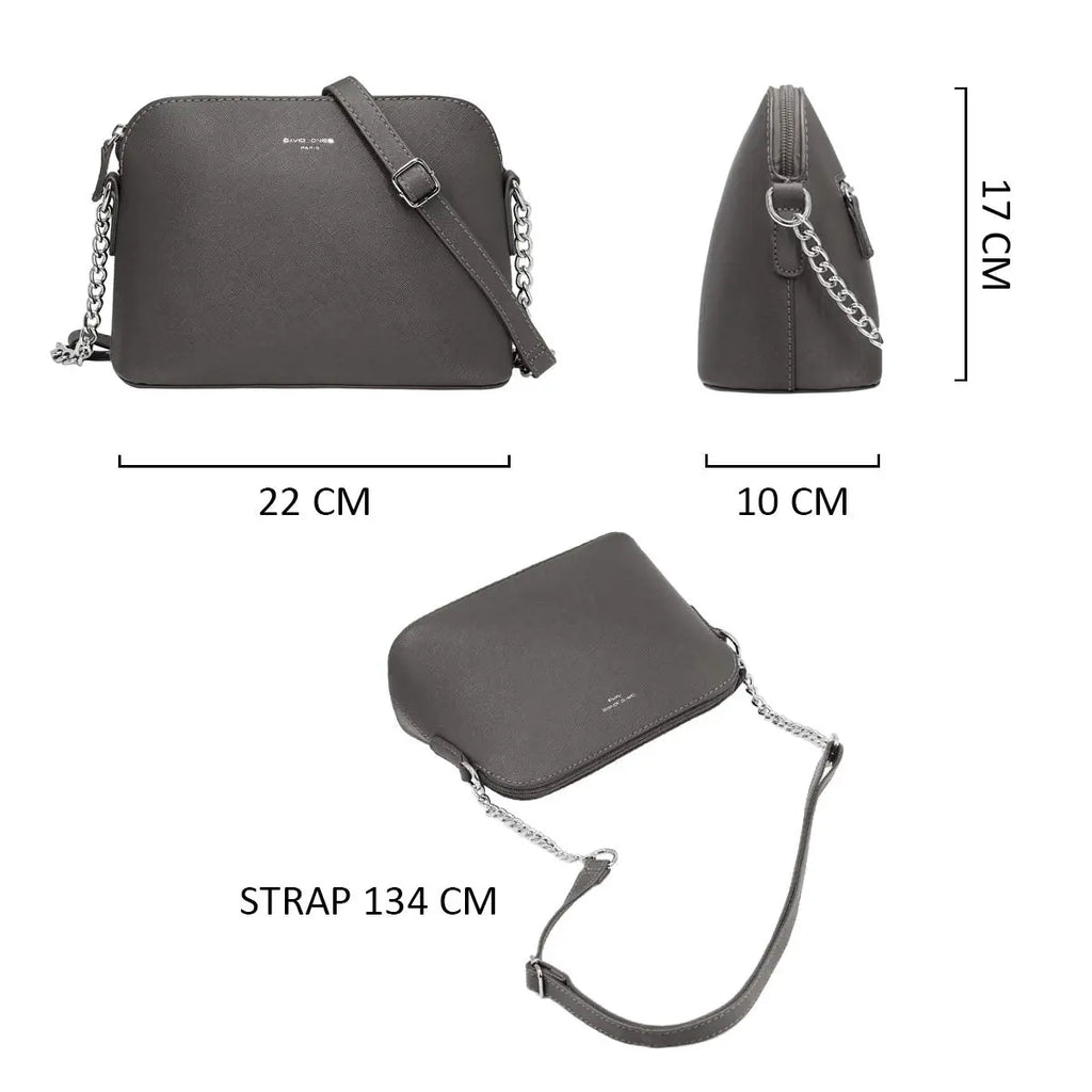 Petit sac bandoulière chaîne semi-rigide David Jones