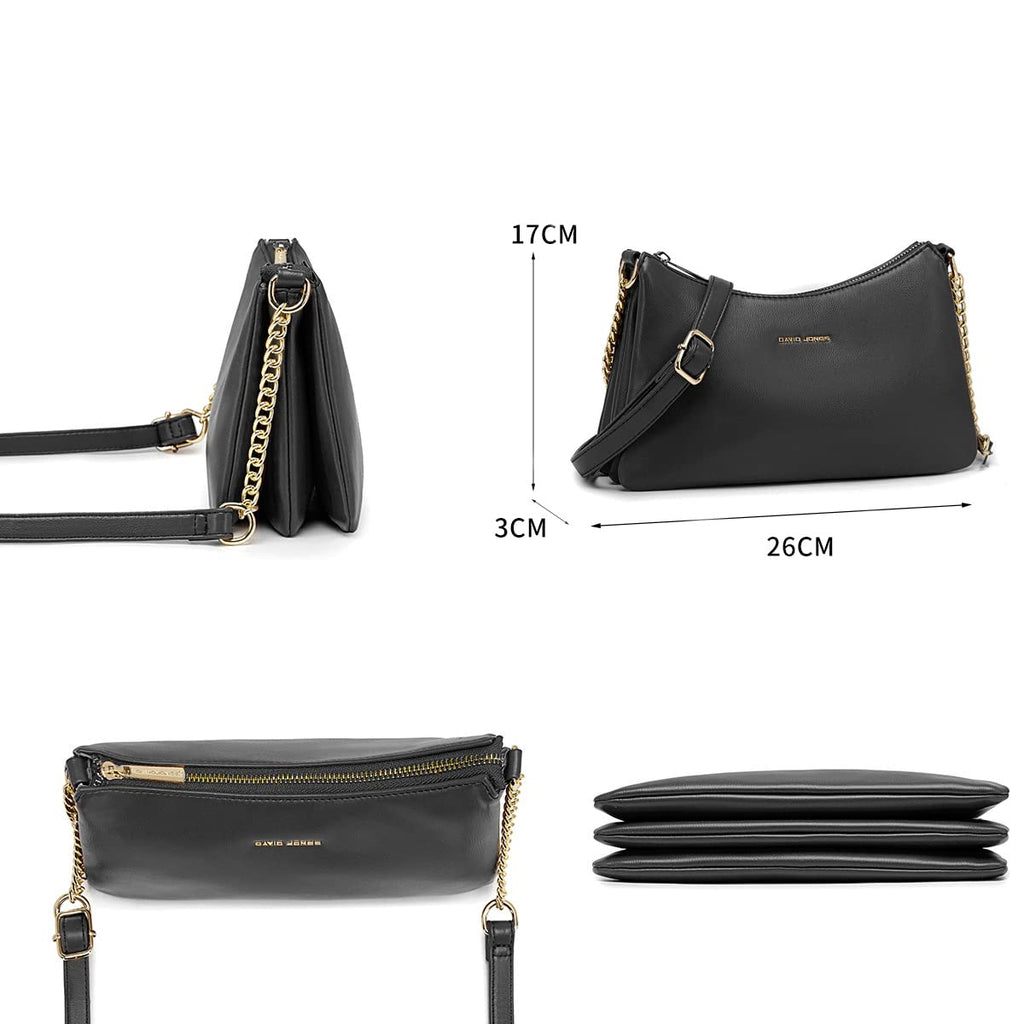 Petit sac bandoulière plusieurs compartiments David Jones