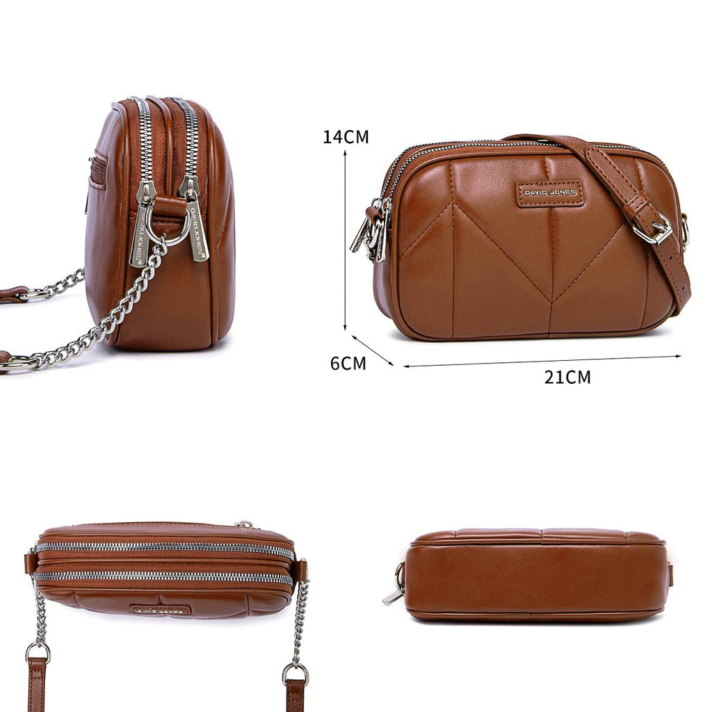 Petit sac bandoulière multipoche David Jones