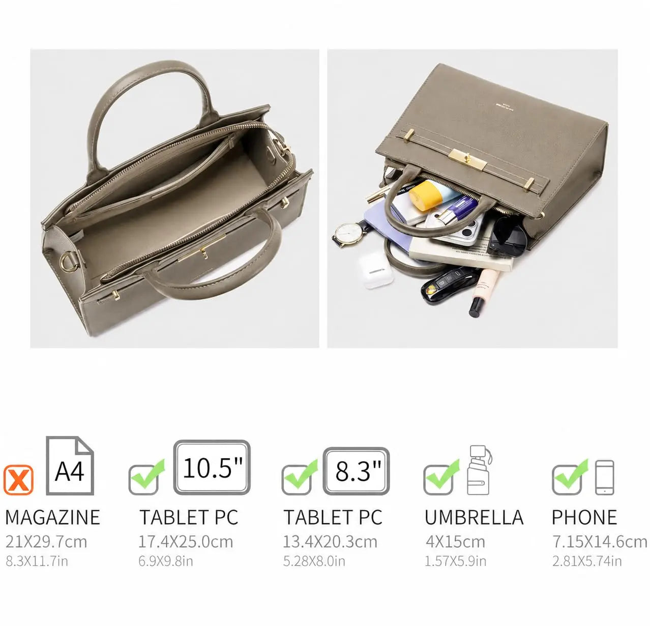 Sac à Main bandoulière avec une élégante boucle ceinture dorée David Jones