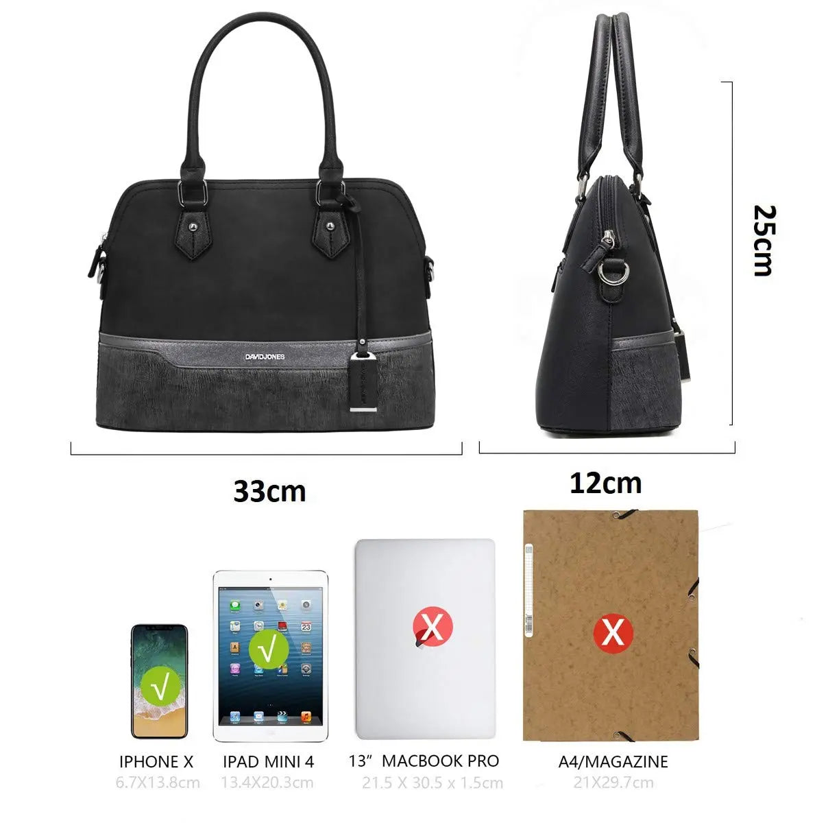 Sac à main bugatti tricolore David Jones