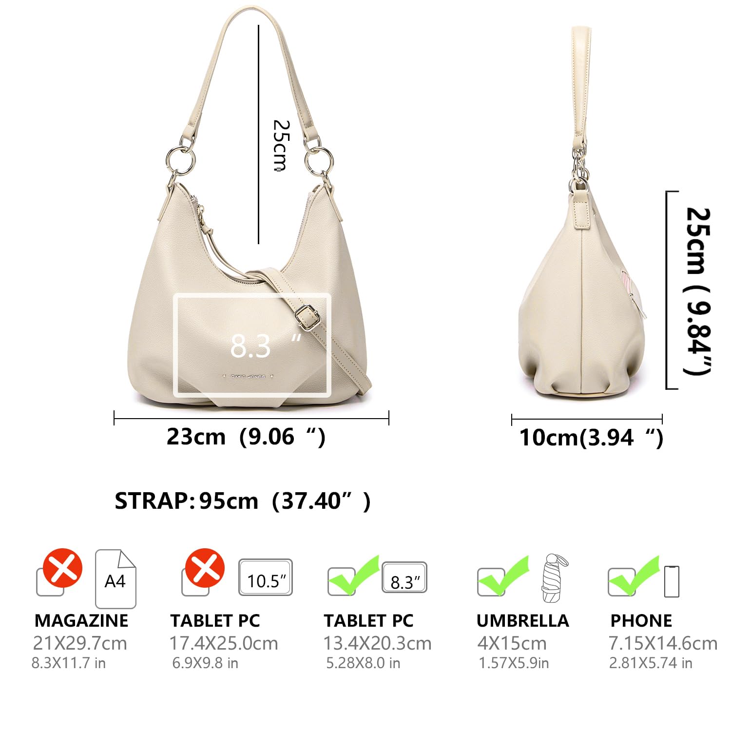 Petit sac porté épaule David Jones