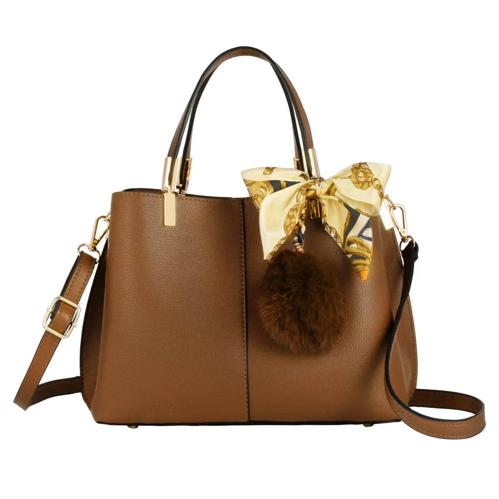 Sac à main femme tricolore pompon CRAZYCHIC