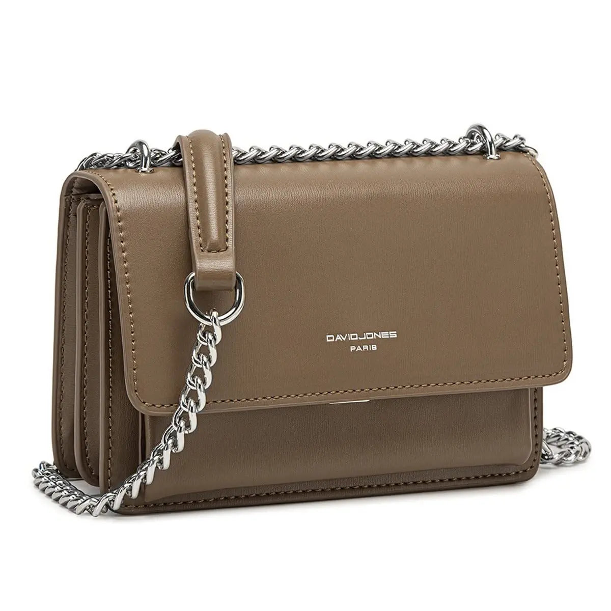 Sac bandoulière chaîne rabat David Jones