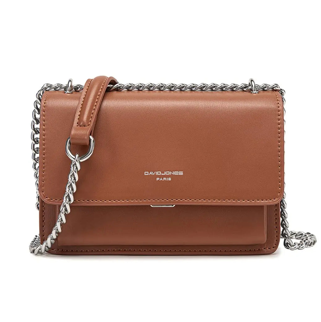 Sac bandoulière chaîne rabat David Jones