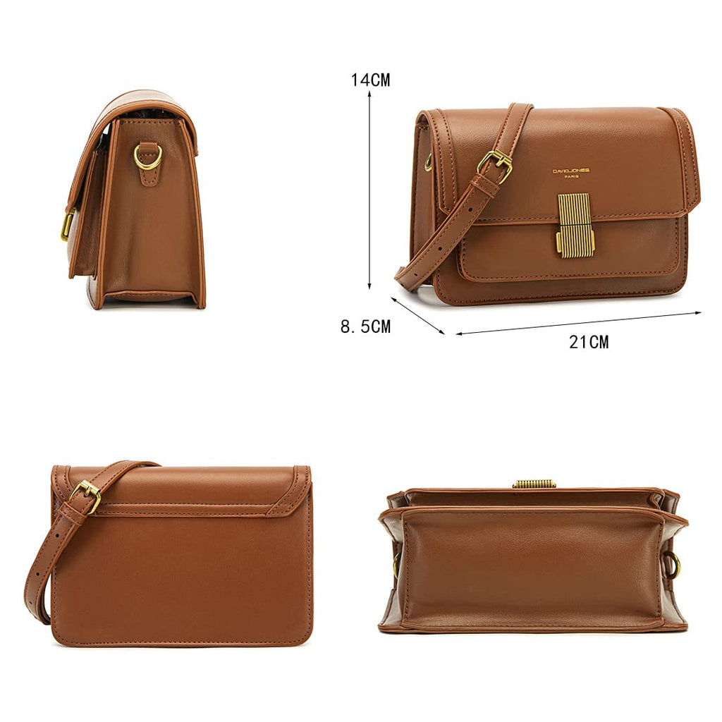 Petit sac bandoulière rabat David Jones