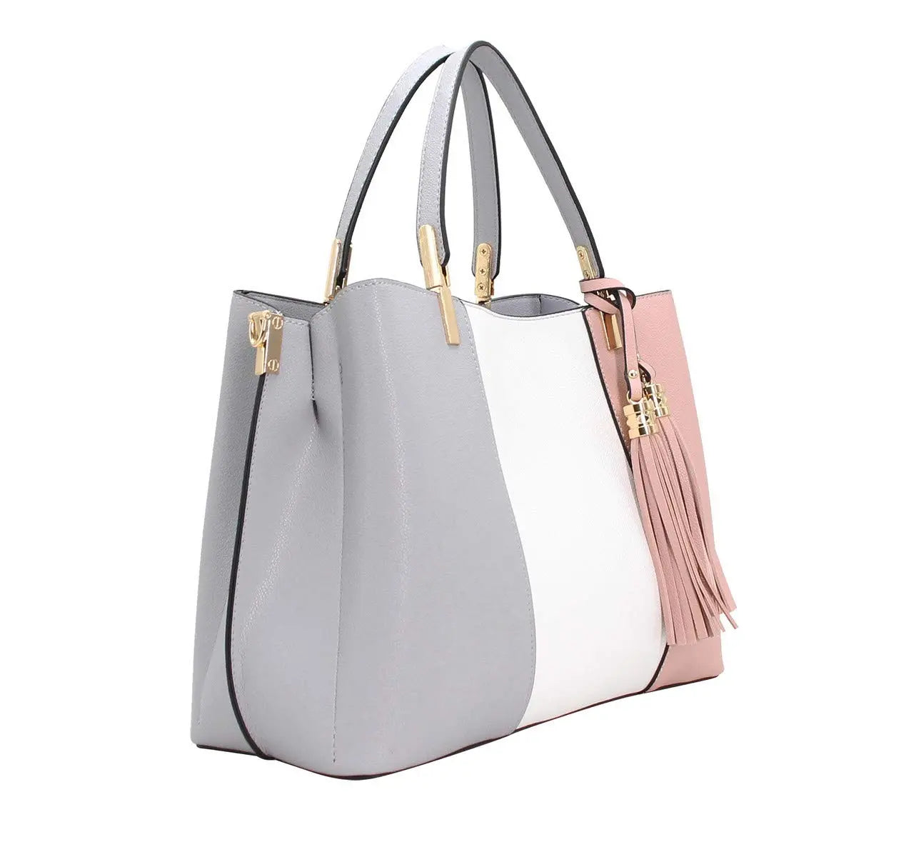Sac à main femme tricolore pompon CRAZYCHIC