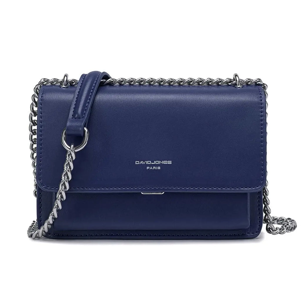 Sac bandoulière chaîne rabat David Jones