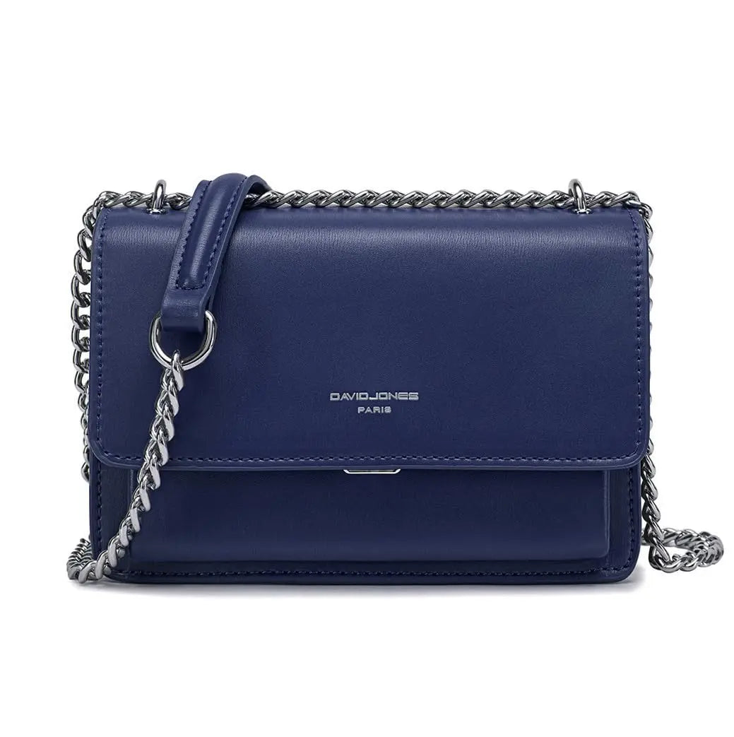 Sac bandoulière chaîne rabat David Jones