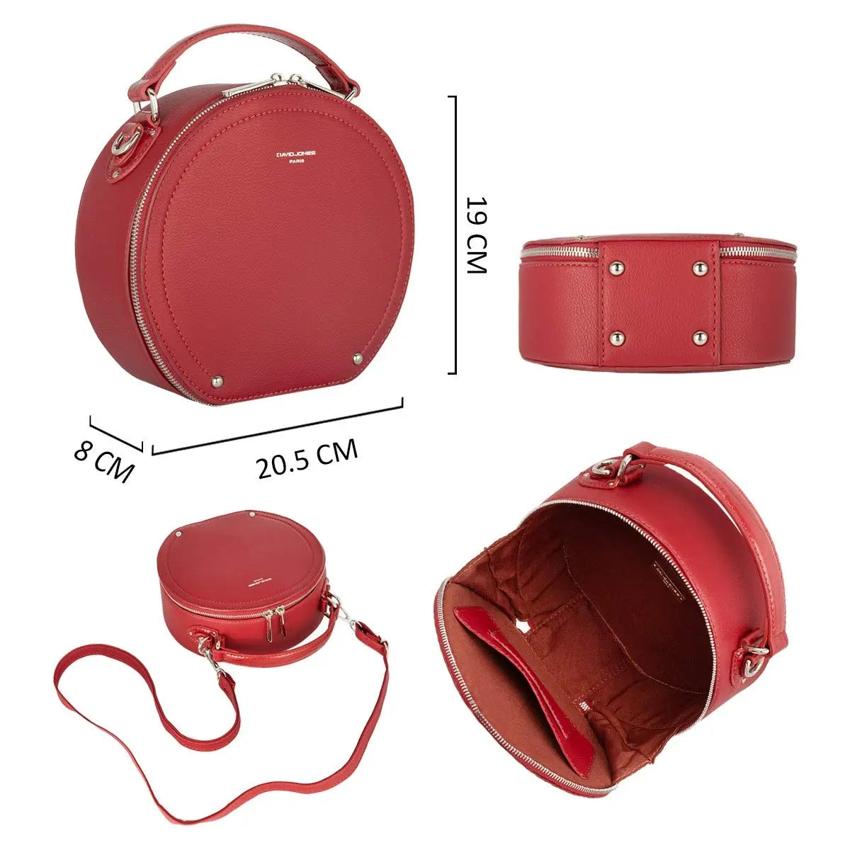 Sac bandoulière rond David Jones