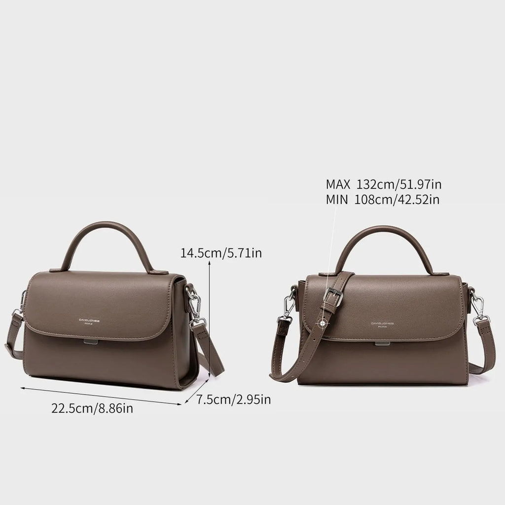 Sac bandoulière besace rabat David Jones